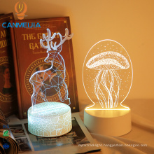 New Design 3W 3D USB Charging Gift Lighting Color Changing Room Decoration Home Decor Night Lights,Table Lamp,3D Night Light